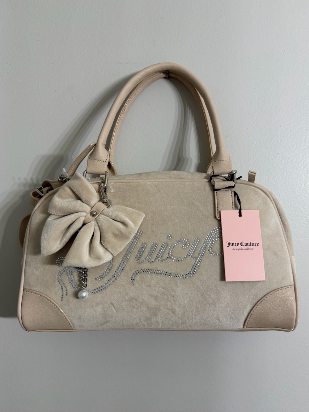 Juicy Couture "Never A Dull Moment" Velour Satchel Bag